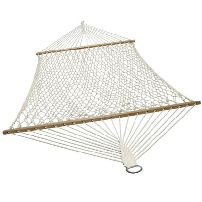 AMACA CLASSICA CORDA A RETE COTONE SOSTEGNO ASSE LEGNO 80X200 GIARDINO CAMPEGGIO
