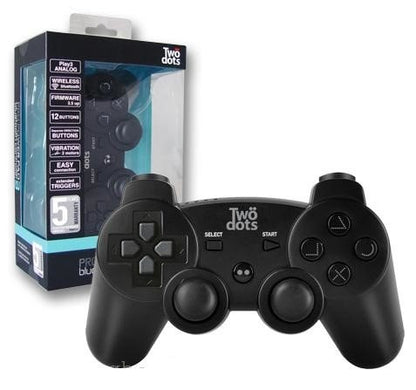 Two Dots Bluetooth Pro Pad Power Controller Wireless Per Ps3 Senza Fili Nero