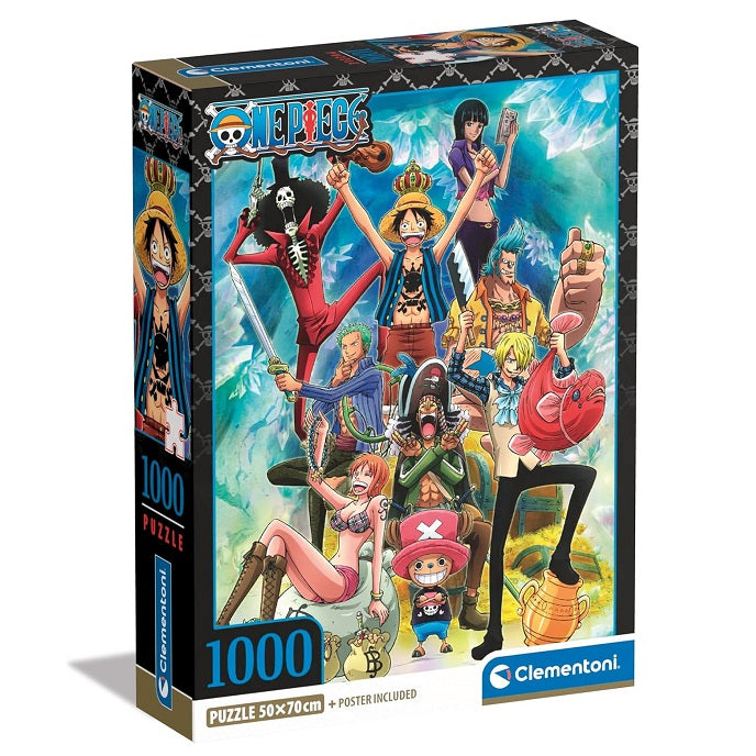 Clementoni Puzzle One Piece Ciurma 1000 Pz - Puzzle + Poster Incluso Crew