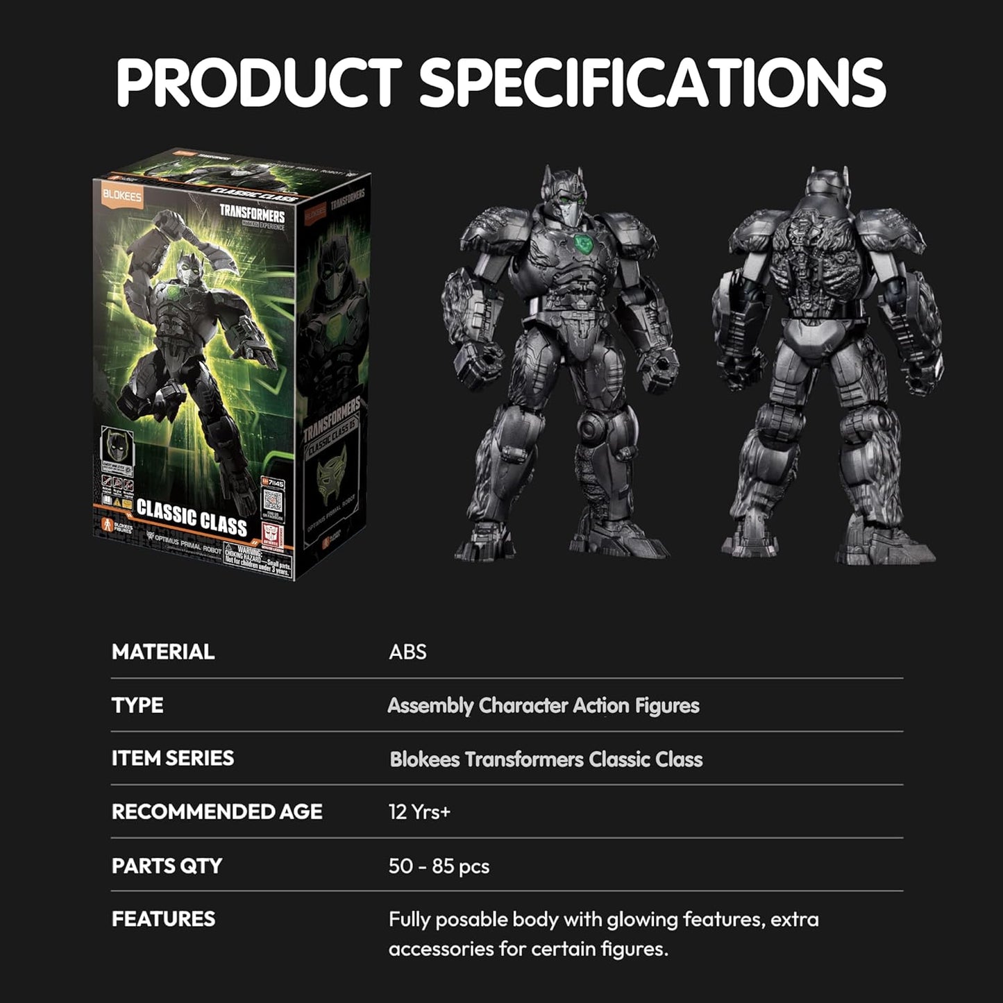 Blokees Transformers Model Kit Classic Class 05 (Optimus Primal Robot) Action Figure 71145