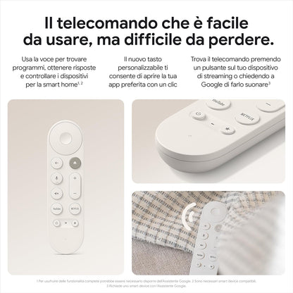 Google TV Streamer 4k HDR Ultra HD 32GB Porcelain Intrattenimento Streaming