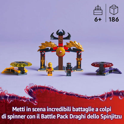 Lego - Ninjago 71826 (Battle Pack Draghi dello Spinjitzu) 186 pz 6+ Costruzioni