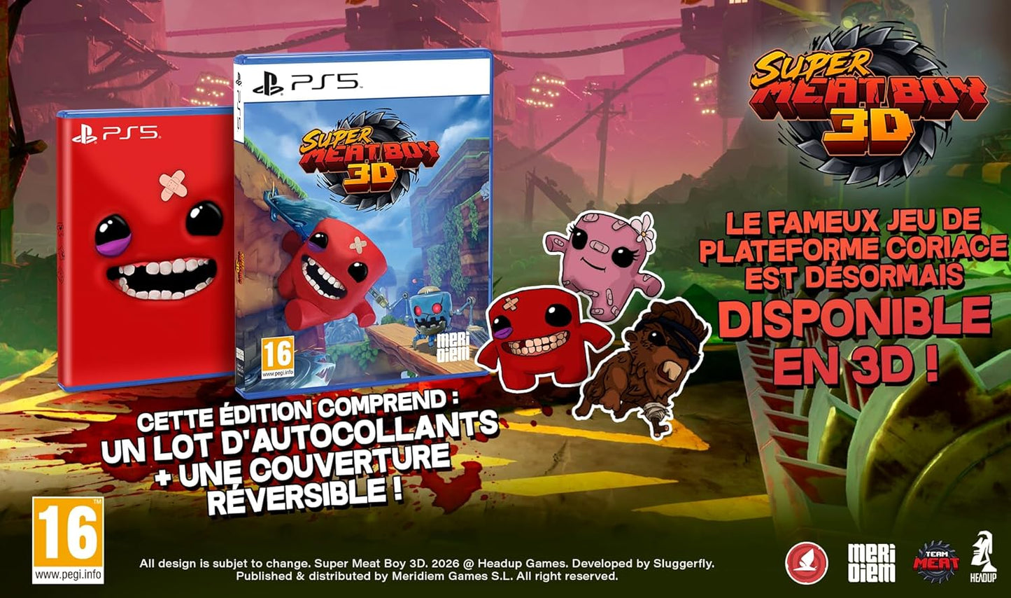 Super Meat Boy 3D Ps5 Videogioco Playstation 5 Copertina Italiana (Multilingua)