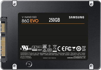 Samsung Hdd Ssd 2.5" Evo 860 250Gb Mz-76E250B/Eu 550 Mb/S Samsung Memoria Nero