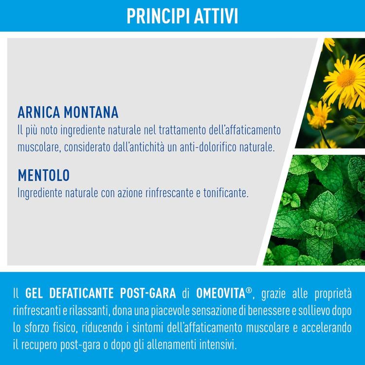 Omeovita Sport Gel Defaticante Effetto Freddo Rinfrescante E Rilassante 150Ml