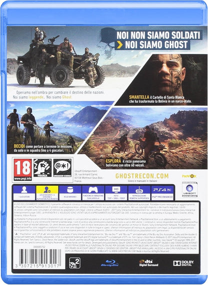 Tom Clancy'S Ghost Recon Wildlands Ps4 Gioco Playstation 4 Italiano Nuovo