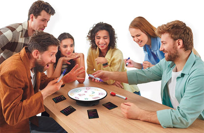 Clementoni -  Gioco da Tavolo Disco Draw Party Game con Lavagna Girevole