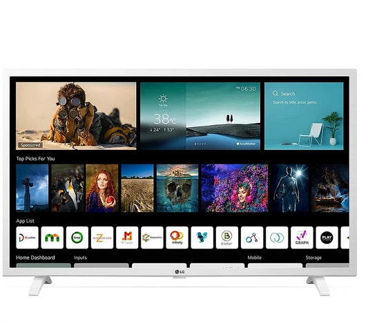Lg 32" Smart Tv 32Lm6380Plc Full Hd Led Wi-Fi Dvb-T2 Netflix Dazn Prime Bianco