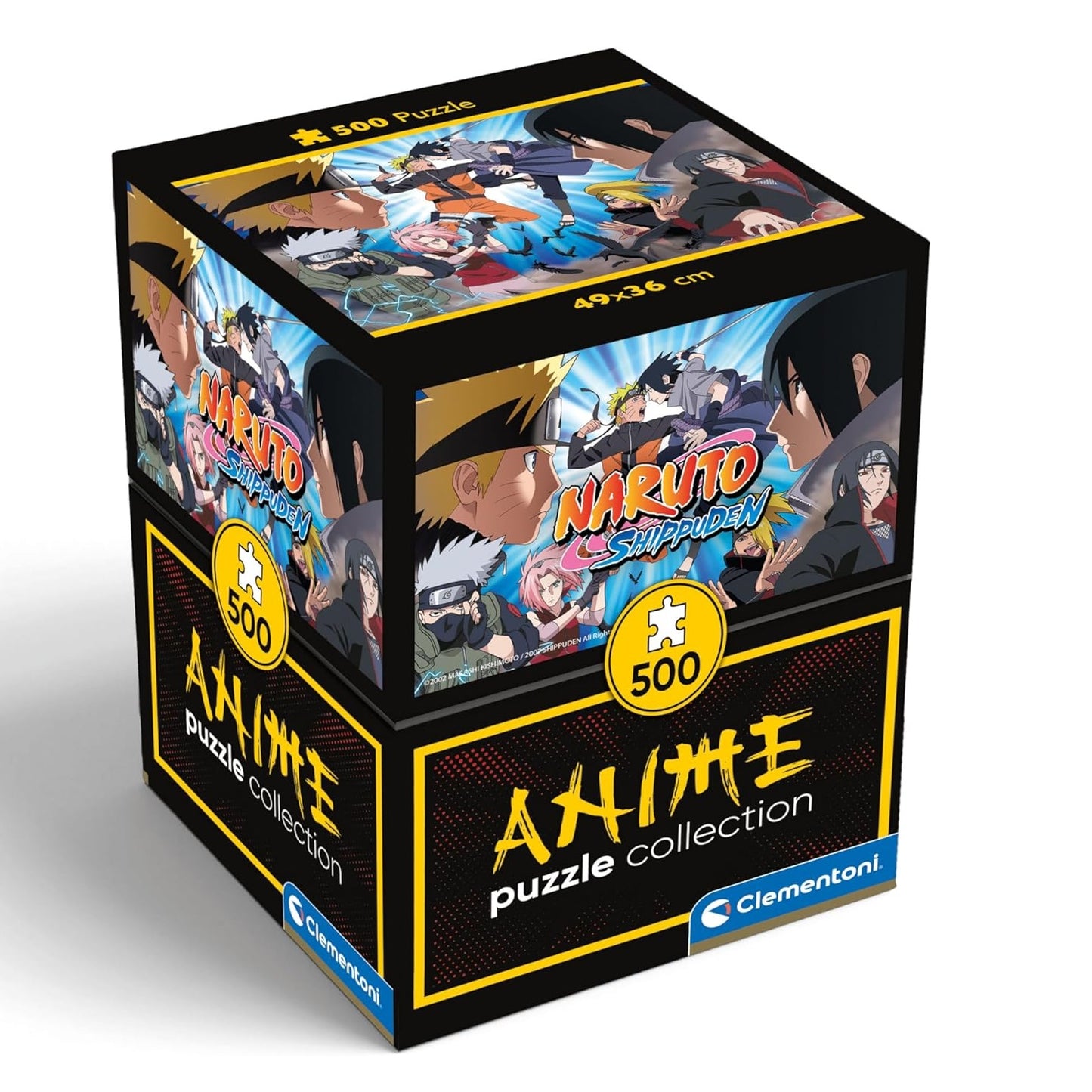 Clementoni Puzzle Naruto Shippuden Naruto Vs. Sasuke Box Cube 500 Pezzi Puzzle Adulti