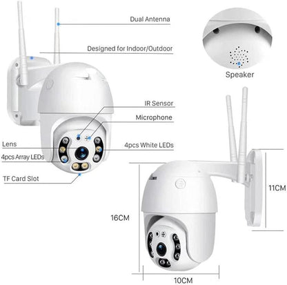 Telecamera Ip Cam Ptz Wifi Camera Sd Ip66 Wireless Da Esterno Speed Zoom 1080P