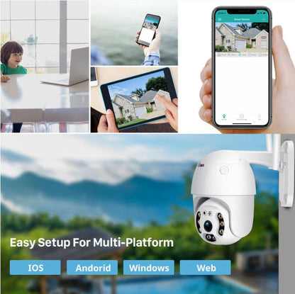 Telecamera Ip Cam Ptz Wifi Camera Sd Ip66 Wireless Da Esterno Speed Zoom 1080P
