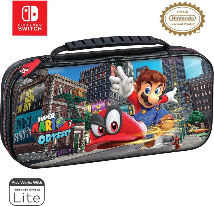 Nintendo Switch Super Mario Odissey Custodia Da Trasporto Cover Traveler Case