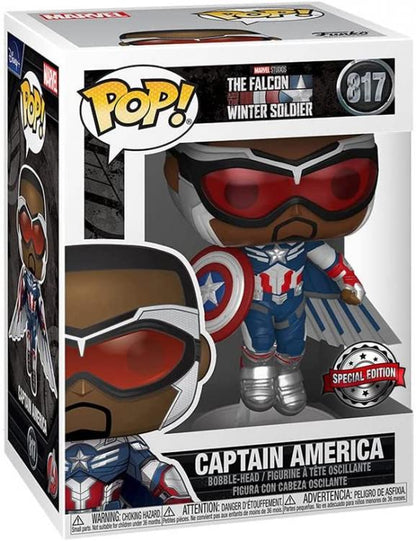 Funko Pop Marvel The Falcon Winter Soldier - Captain America 817 Special Edition