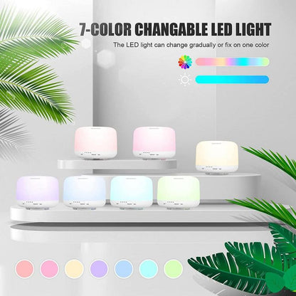 DIFFUSORE OLI AROMI UMIDIFICATORE AROMATERAPIA 500ML LAMPADA LED CON TELECOMANDO