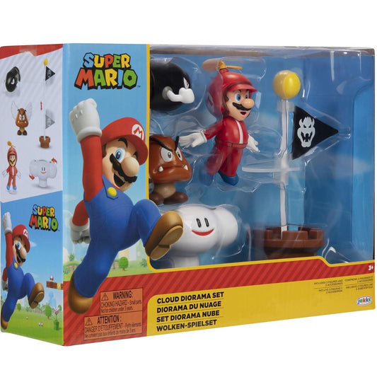 Jakks Pacific Nintendo: Super Mario "Cloud Diorama Set" Gioco Con Figure 3+