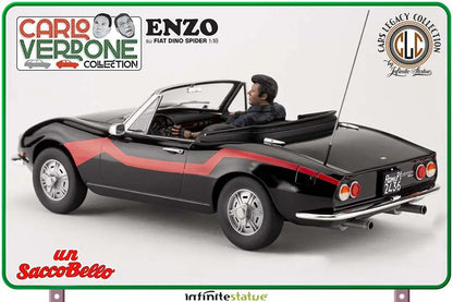 Infinite - Carlo Verdone Enzo Su Fiat Dino Spider 1:18  Resin Car - Figure Un Sacco Bello