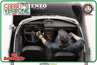 Infinite - Carlo Verdone Enzo Su Fiat Dino Spider 1:18  Resin Car - Figure Un Sacco Bello