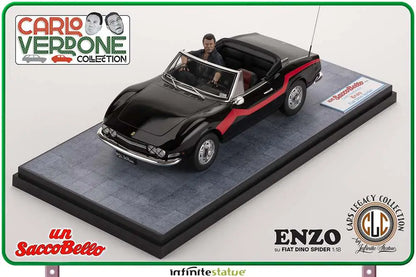 Infinite - Carlo Verdone Enzo Su Fiat Dino Spider 1:18  Resin Car - Figure Un Sacco Bello