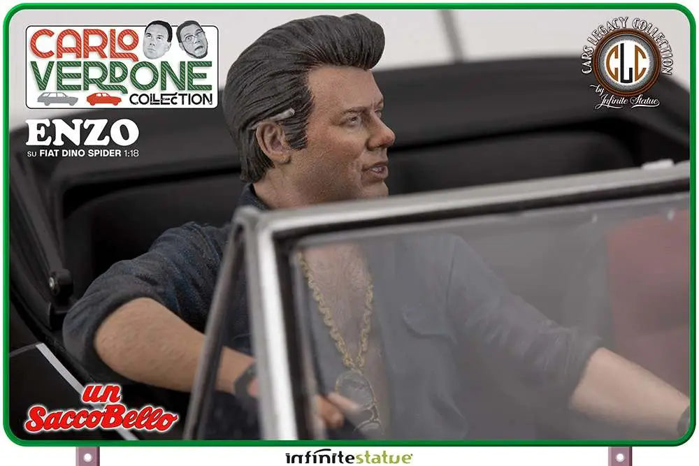Infinite - Carlo Verdone Enzo Su Fiat Dino Spider 1:18  Resin Car - Figure Un Sacco Bello