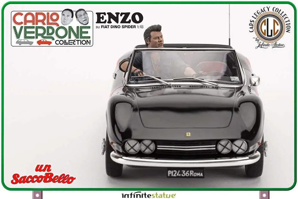 Infinite - Carlo Verdone Enzo Su Fiat Dino Spider 1:18  Resin Car - Figure Un Sacco Bello