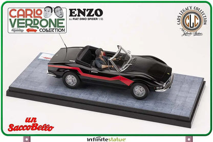 Infinite - Carlo Verdone Enzo Su Fiat Dino Spider 1:18  Resin Car - Figure Un Sacco Bello