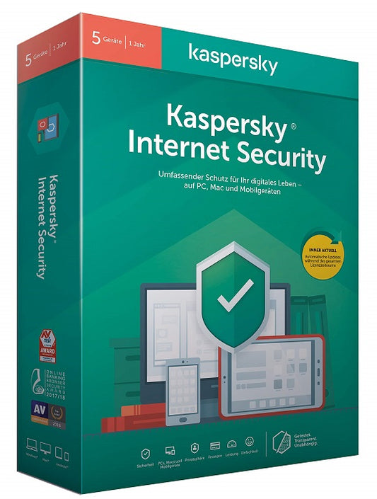 Kaspersky Internet Security 2020 5 Pc Kl1939T5Efs-20Slim Sicurezza Computer