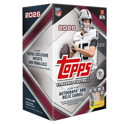 Topps NFL Flagship Football Value Box Card Collezionabili Ufficiali - 12 Buste TCG