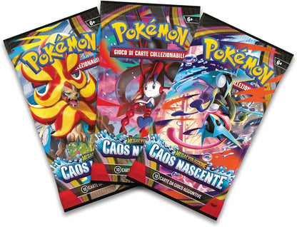 Pokémon: Blister 3 Buste + Carta Promo Megaevoluzione - Caos Nascente GCC (Edizione Italiana)