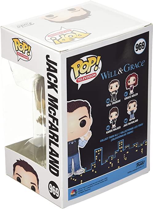 Funko Pop ! Television Will & Grace - (969) Jack Mcfarland Figure Vinyl 9Cm Tv