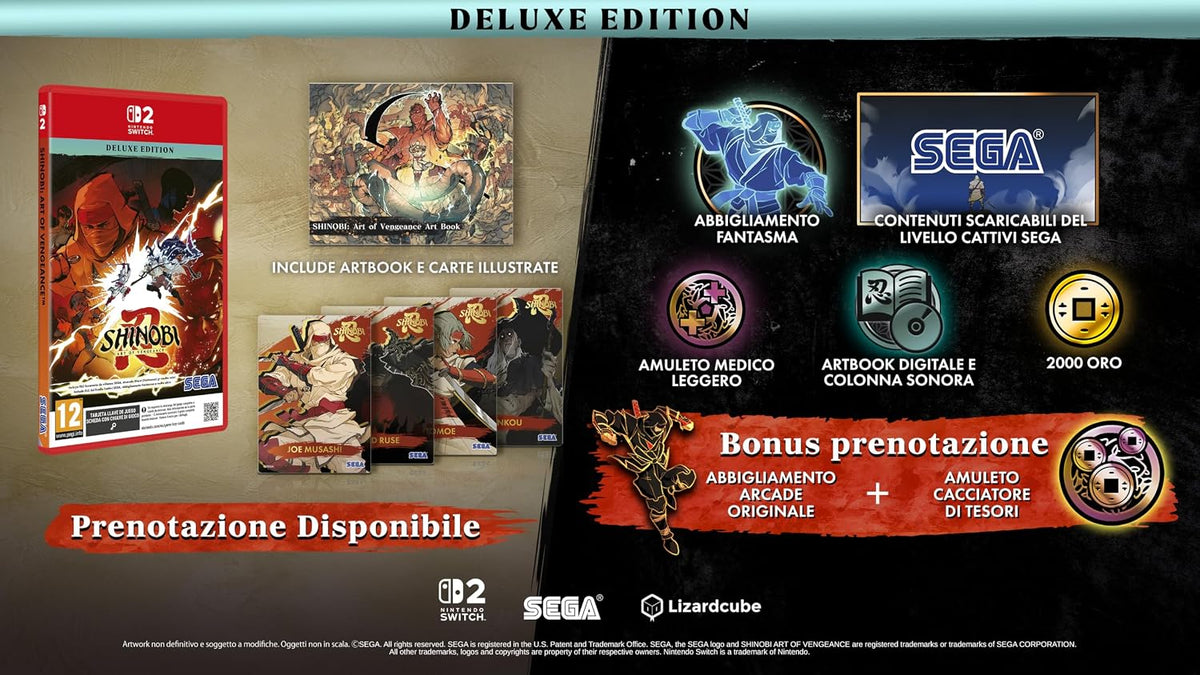 Shinobi: Art of Vengeance Deluxe Edition Nintendo Switch 2 Gioco ITA - NSW2