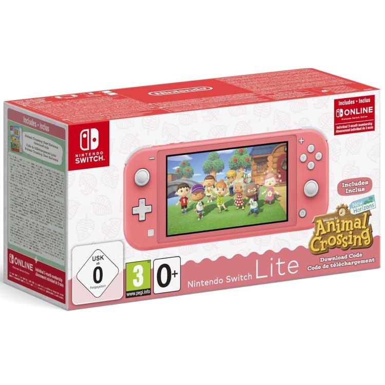 Nintendo Switch Lite Console Corallo + Gioco Animal Crossing New Horizon Ita Pal