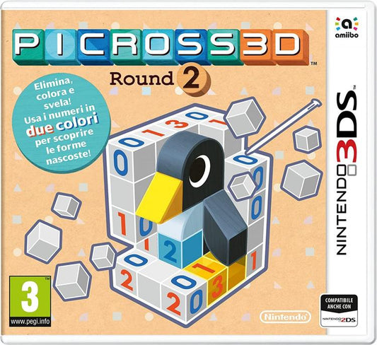 Picross 3D Round 2 Videogioco Nintendo 3Ds 2Ds Gioco Nuovo Sigillato Puzzle
