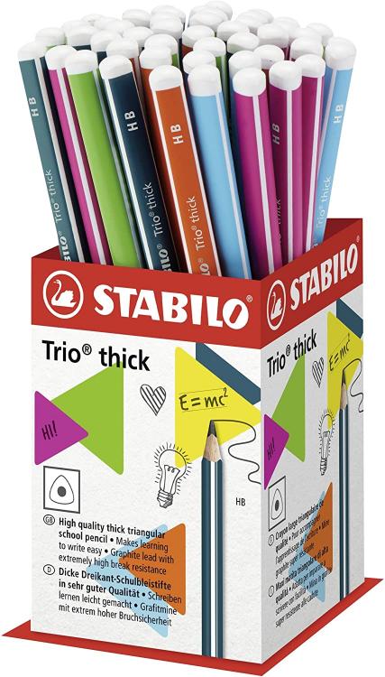 Stabilo Matite In Grafite Trio Thick Hb Espositore 48 Pezzi Ufficio Scuola