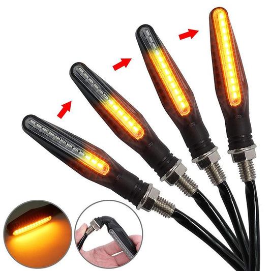 2 COPPIE 4 FRECCE LED COB 12V MOTO INDICATORE SEGNALE FRECCIA LUCE SEQUENZIALE