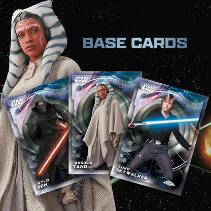 Topps Chrome - Star Wars Value Box 2026 Card Collezionabili 32 Carte Ufficiali - 8 Buste TCG