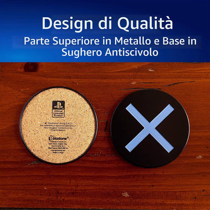 Paladone Playstation Metal Coasters Sottobicchieri In Metallo PS4 / PS5 - Tinplate
