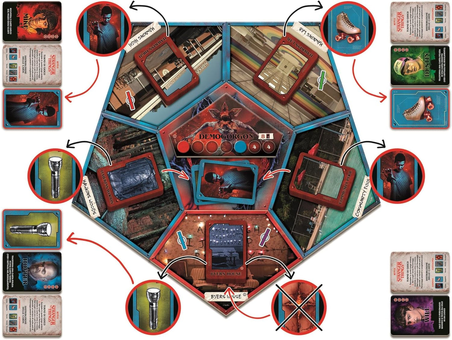 Clementoni Gioco da Tavolo Stranger Things Gli Amici non Mentono Sfide nel Sottosopra