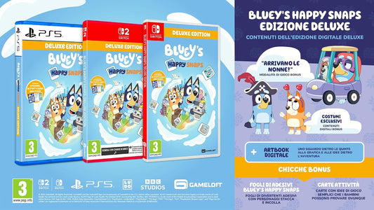Bluey's Happy Snaps: Deluxe Nintendo Switch 2 Gioco Italiano NSW2 Bluey Nuovo