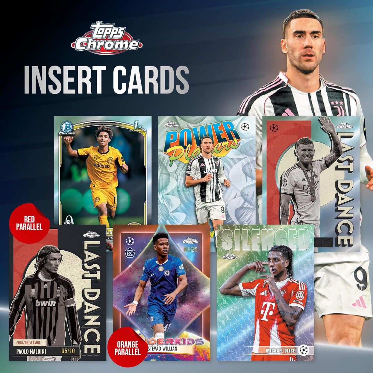Topps Chrome UEFA Club Competitions 2025/26 Blaster Box Trading Cards Calcio
