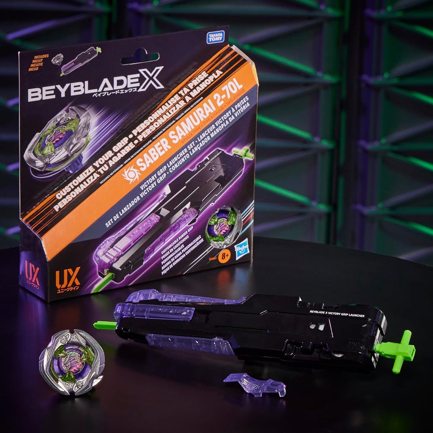 Hasbro - Beyblade X  (Deluxe Launcher Pack Top) Set Lanciatore Victory Rotaz. Dx