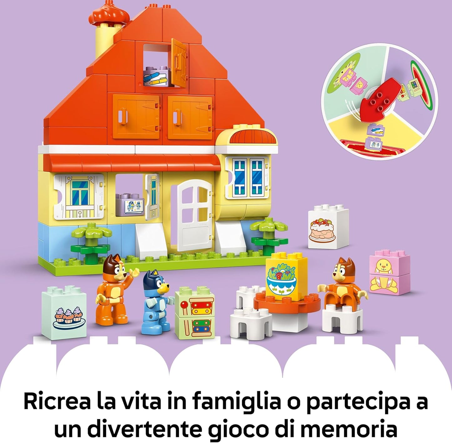 Lego - Duplo 10459 Bluey (Casa della Famiglia di Bluey Gioco Memoria) 83 pz (2+) Costruzioni