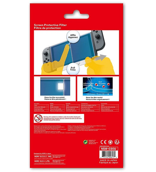 Nintendo Switch Pellicola Protettiva Anti Graffio Screen Protector Schermo Led