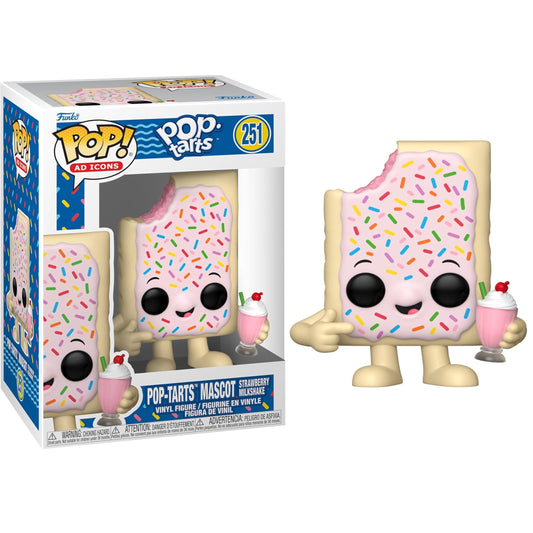 Funko Pop ! Ad Icon - Pop Tarts (251) Pop-Tarts Mascot Strawberry Milkshake 9cm