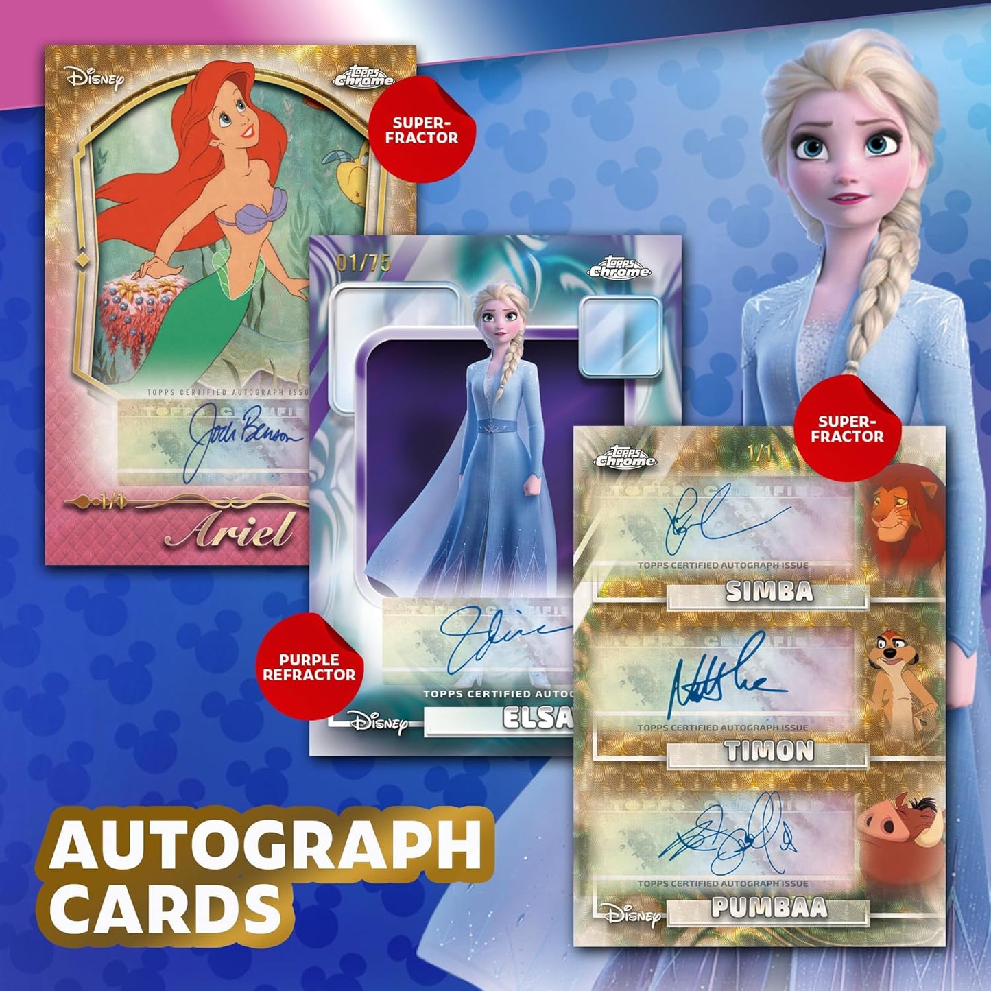 Topps Chrome Disney 2026 Value Box Card Collezionabili 32 Carte Ufficiali - 8 Buste TCG