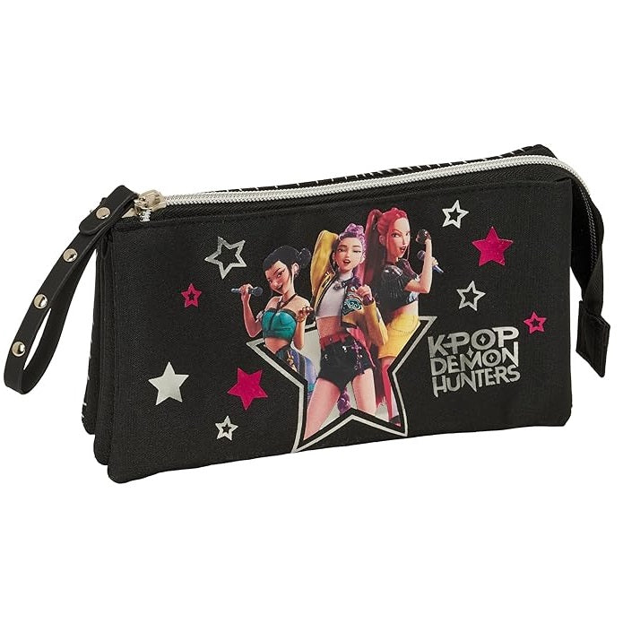 Astuccio KPop Demon Hunters Energy Premium Triple Per Bambini Scuola
