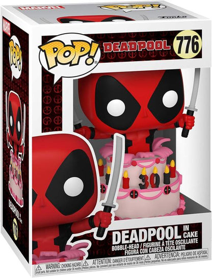 Funko Pop ! Marvel Deadpool 30Th - (776) - Deadpool In Cake Figure Con Torta 9Cm