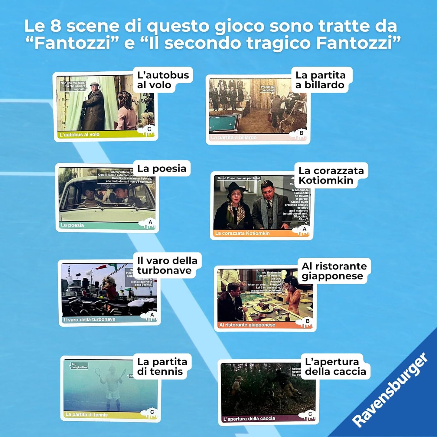 Fantozzi: Batti Lei? Ravensburger - Gioco Da Tavolo Italiano 36 Carte Card Game