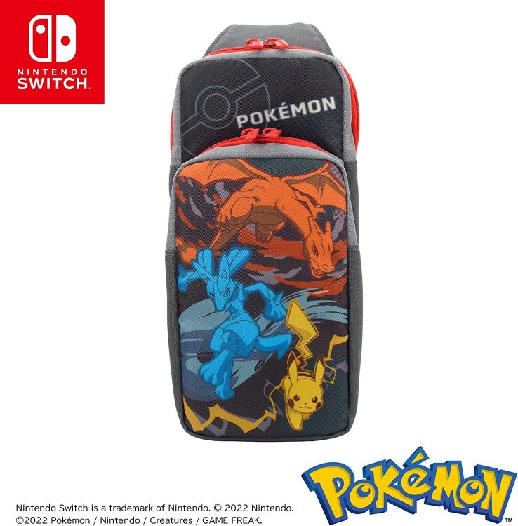 Hori Borsa A Tracolla Lucario / Charizard Nintendo Switch Ufficiale Pokemon Bag
