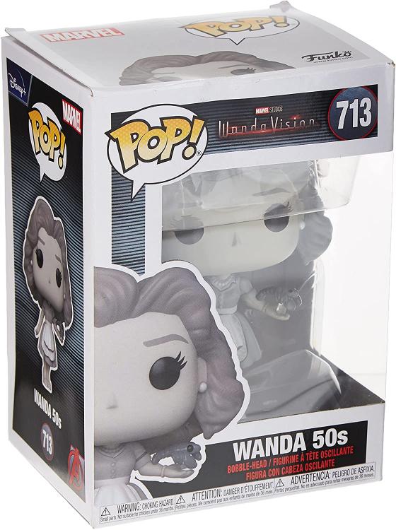 Funko Pop ! Wandavision - (713) 50S Wanda Figure Vinyl Marvel Black E White 9Cm