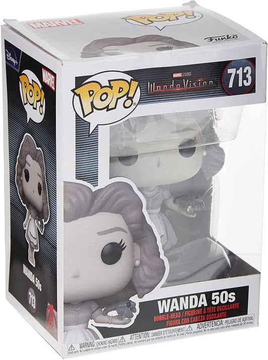 Funko Pop ! Wandavision - (713) 50S Wanda Figure Vinyl Marvel Black E White 9Cm